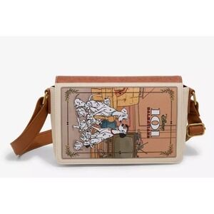 Loungefly Disney 101 Dalmatians Book Crossbody Bag Women Cream NEW Storybook